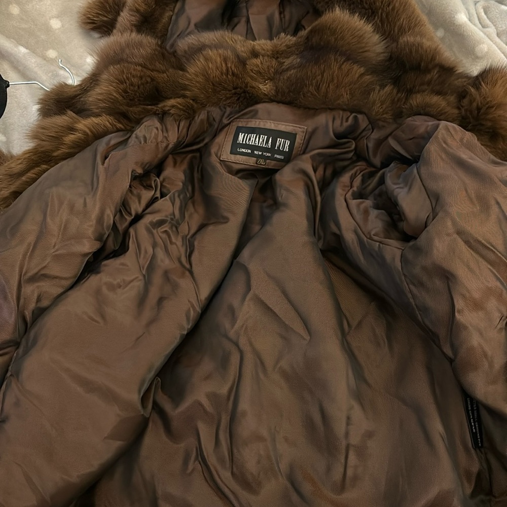 Brown fur coat